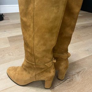 ALEXANDRE BIRMAN Rachel Bow Knot Knee High Boot in Walnut Brown Size 40